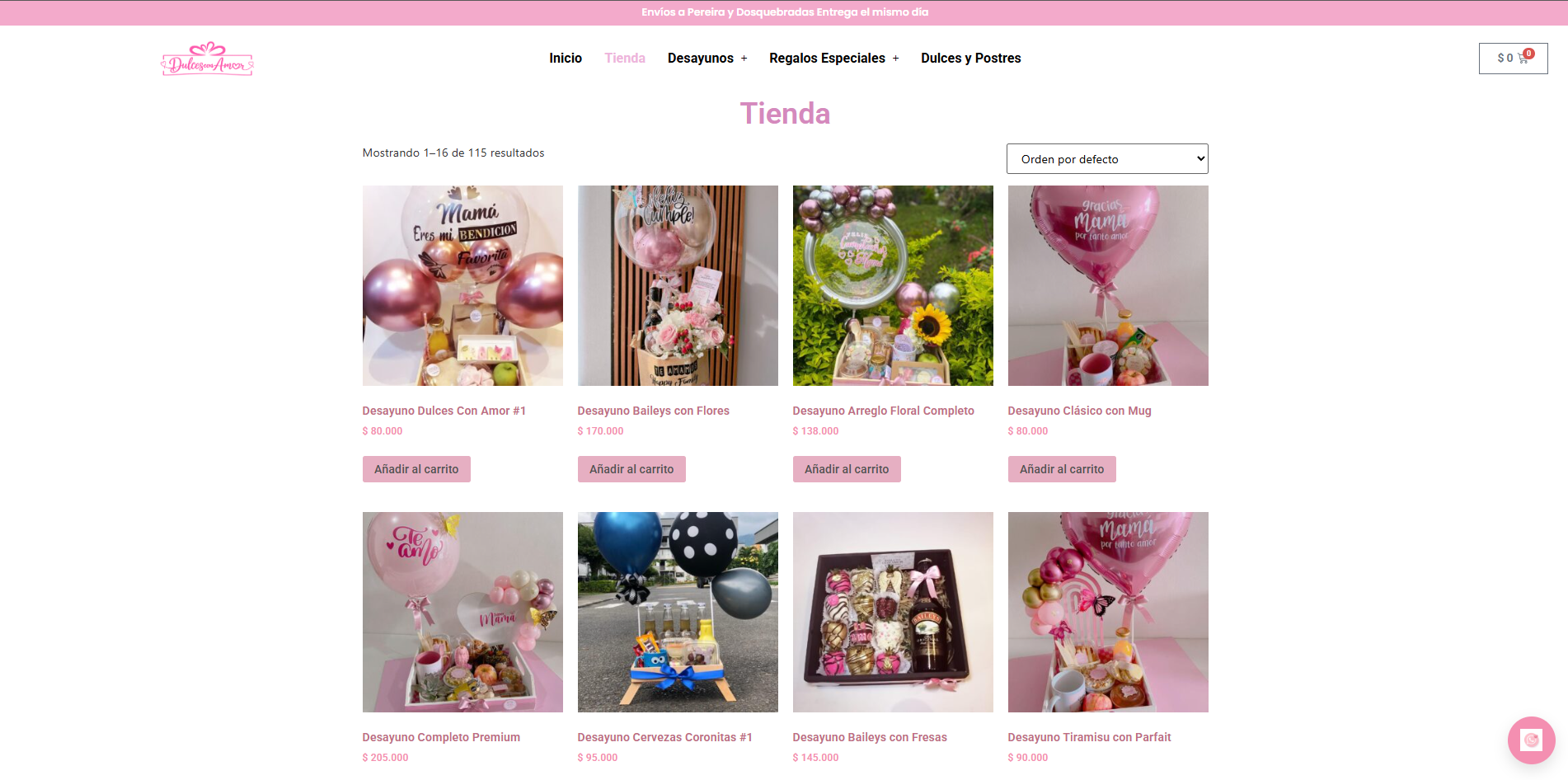 Portada del proyecto E-commerce Dulces con Amor